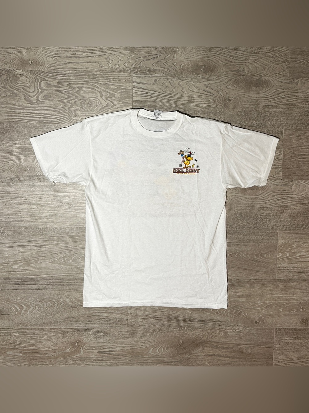 2011 Duck Derby Western Arizona Huma Society Graphic White Men's T‑Shirt